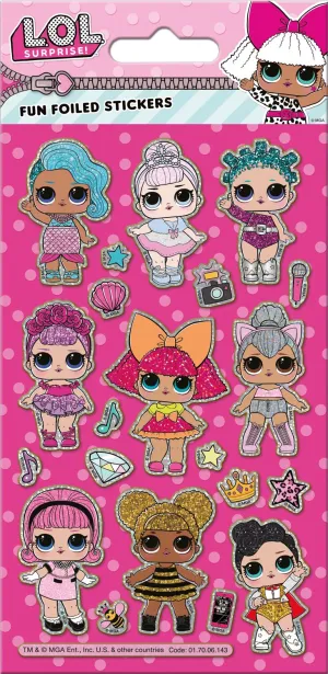 L.O.L Surprise Glitter Reusable Foil Stickers