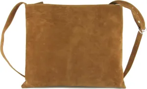 LONI Womens Hot Faux Suede Shoulder Bag Cross-Body Bag Flat with Zip-Top