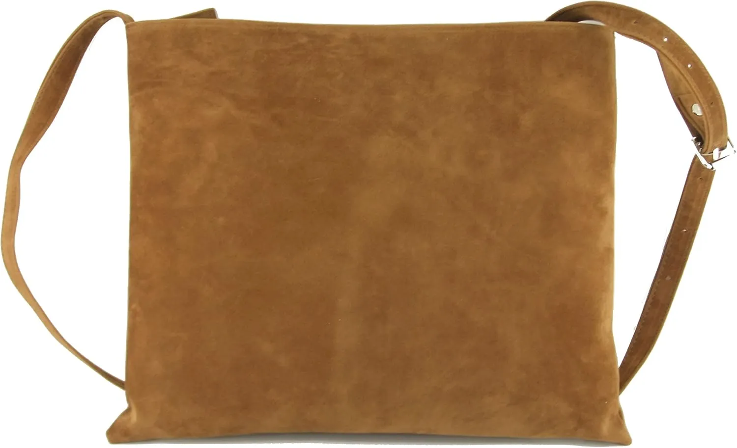 LONI Womens Hot Faux Suede Shoulder Bag Cross-Body Bag Flat with Zip-Top