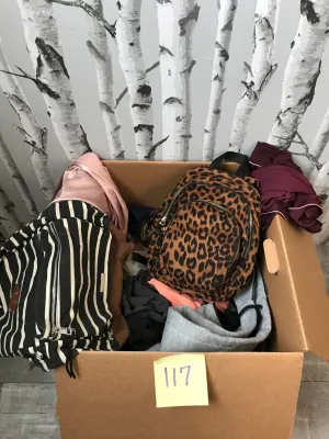 LOT 117-BOX LOT NEW MIXED BAGS, CLOTHING WOMEN'S NORDSTROMS 25  PC! GREAT FOR RE-SALE OR TO KEEP!