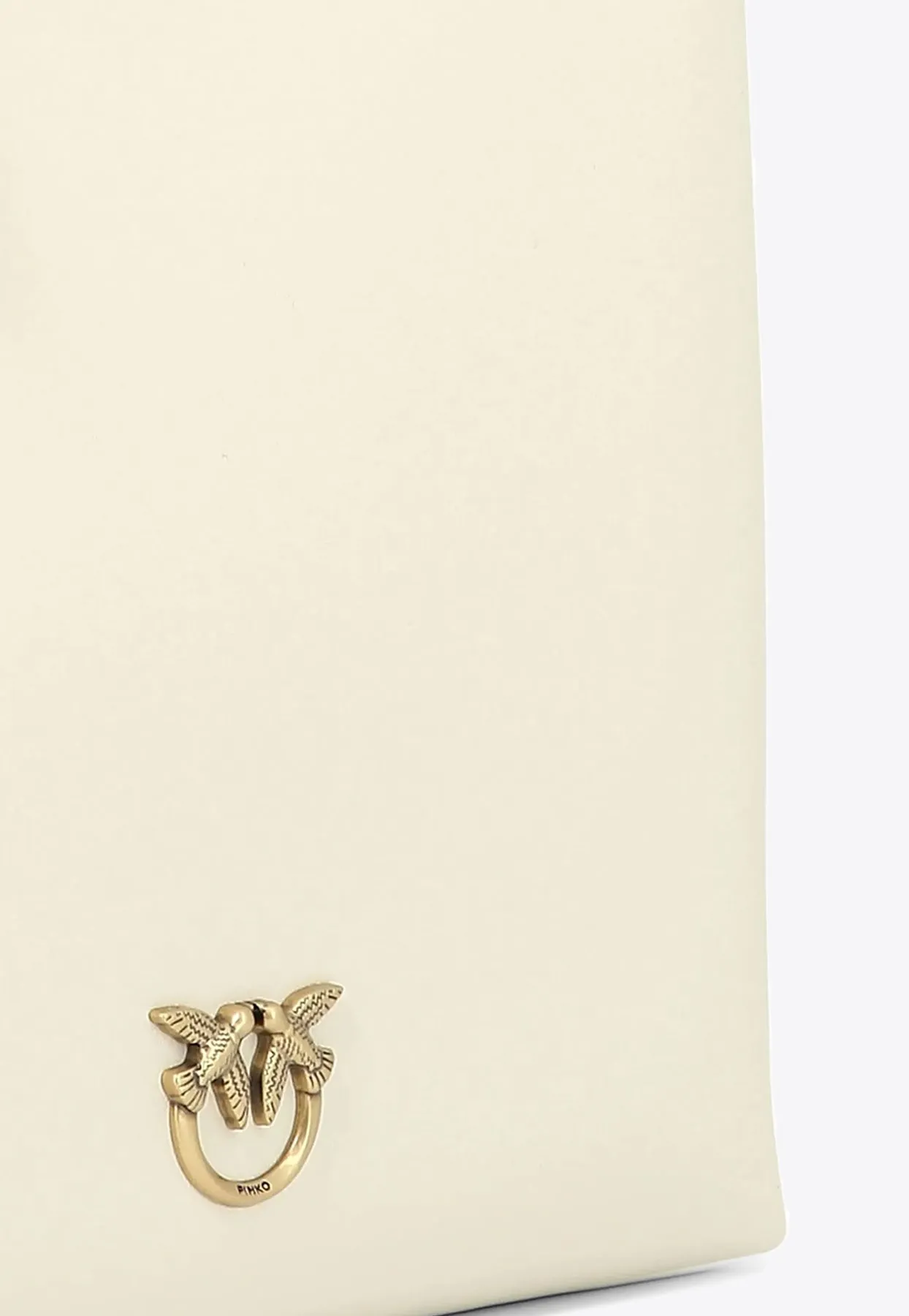 Love Birds Plaque Leather Crossbody Bag