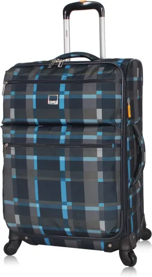 LUCAS Ultra Lightweight Carry On - Softside 20 Inch Expandable Luggage - Small Rolling Bag Fits Most Airline Compartments - Durable 4-Spinner Wheels Suitcase (Old School Navy)