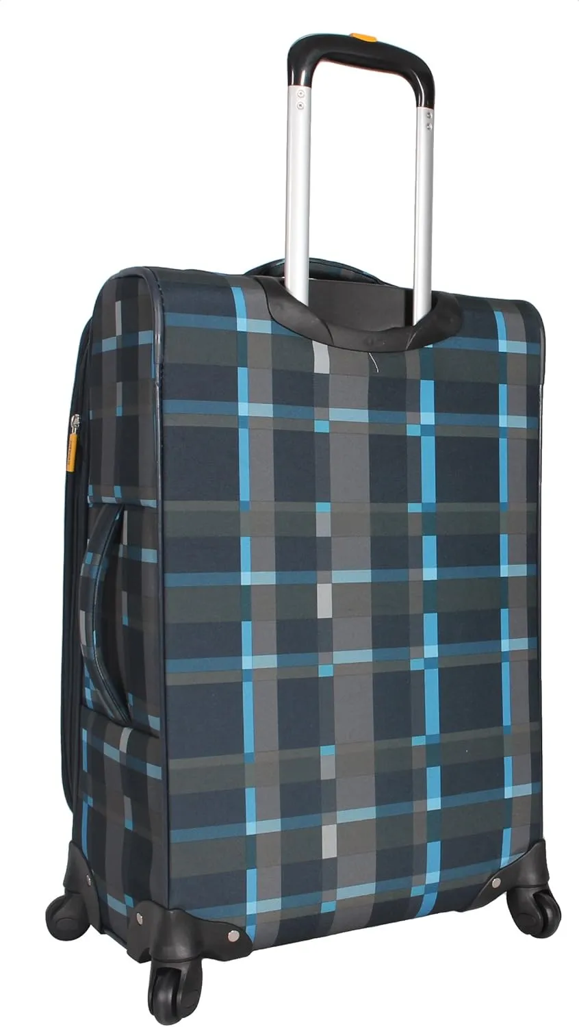 LUCAS Ultra Lightweight Carry On - Softside 20 Inch Expandable Luggage - Small Rolling Bag Fits Most Airline Compartments - Durable 4-Spinner Wheels Suitcase (Old School Navy)