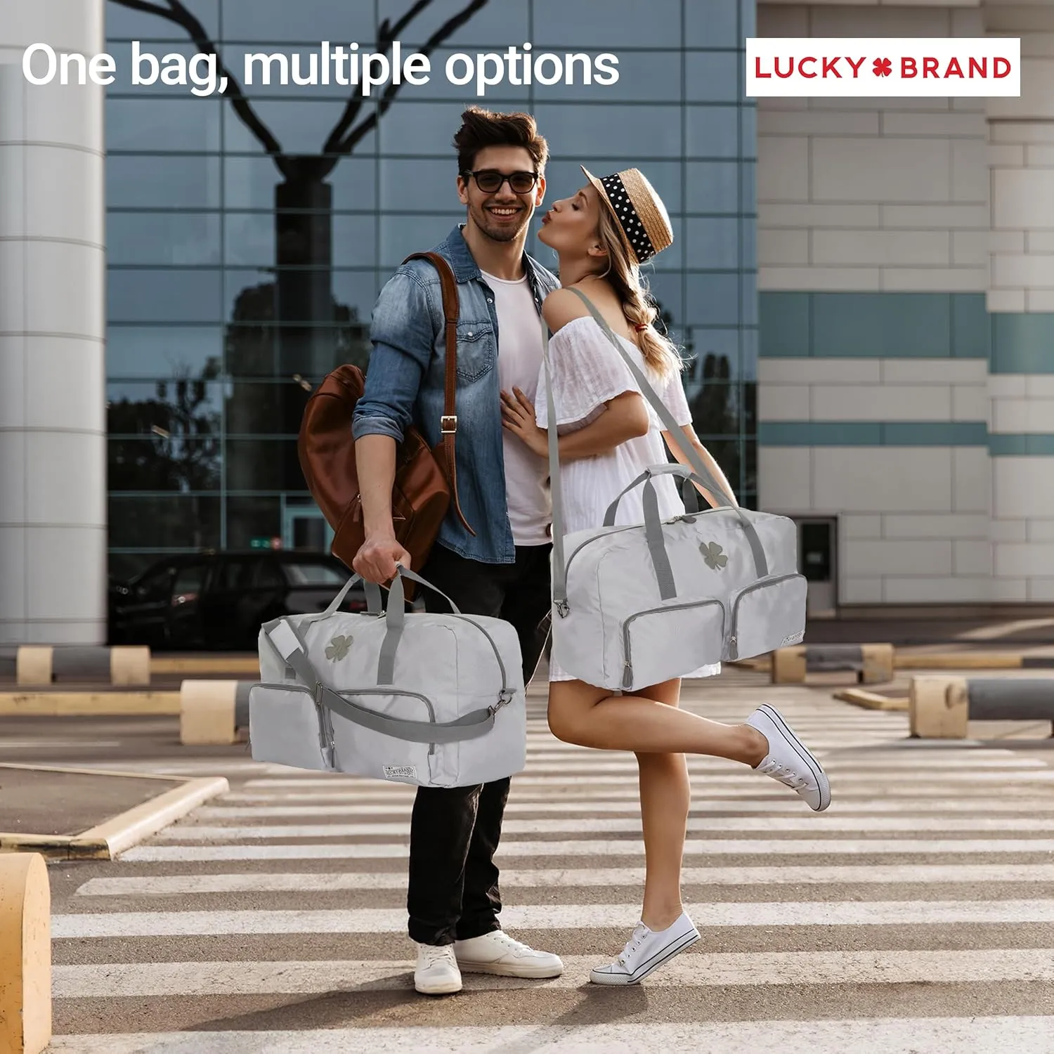 Lucky Travel Duffel Bags 115L, Gym Bag, Travel Bag & Large Duffle Bag for Men, Foldable Overnight Weekender Bags for Women & Men with Adjustable Shoulder Strap,