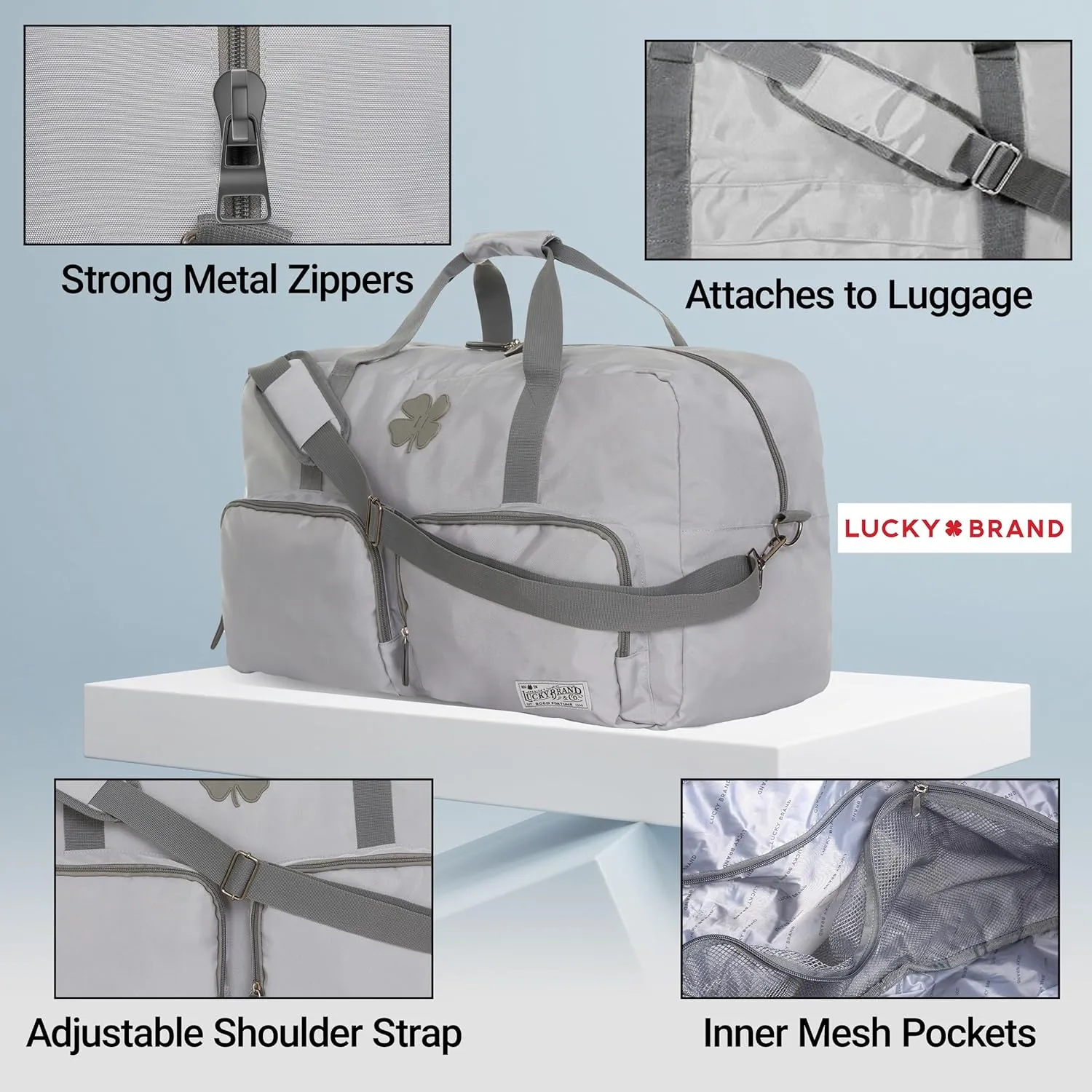 Lucky Travel Duffel Bags 115L, Gym Bag, Travel Bag & Large Duffle Bag for Men, Foldable Overnight Weekender Bags for Women & Men with Adjustable Shoulder Strap,