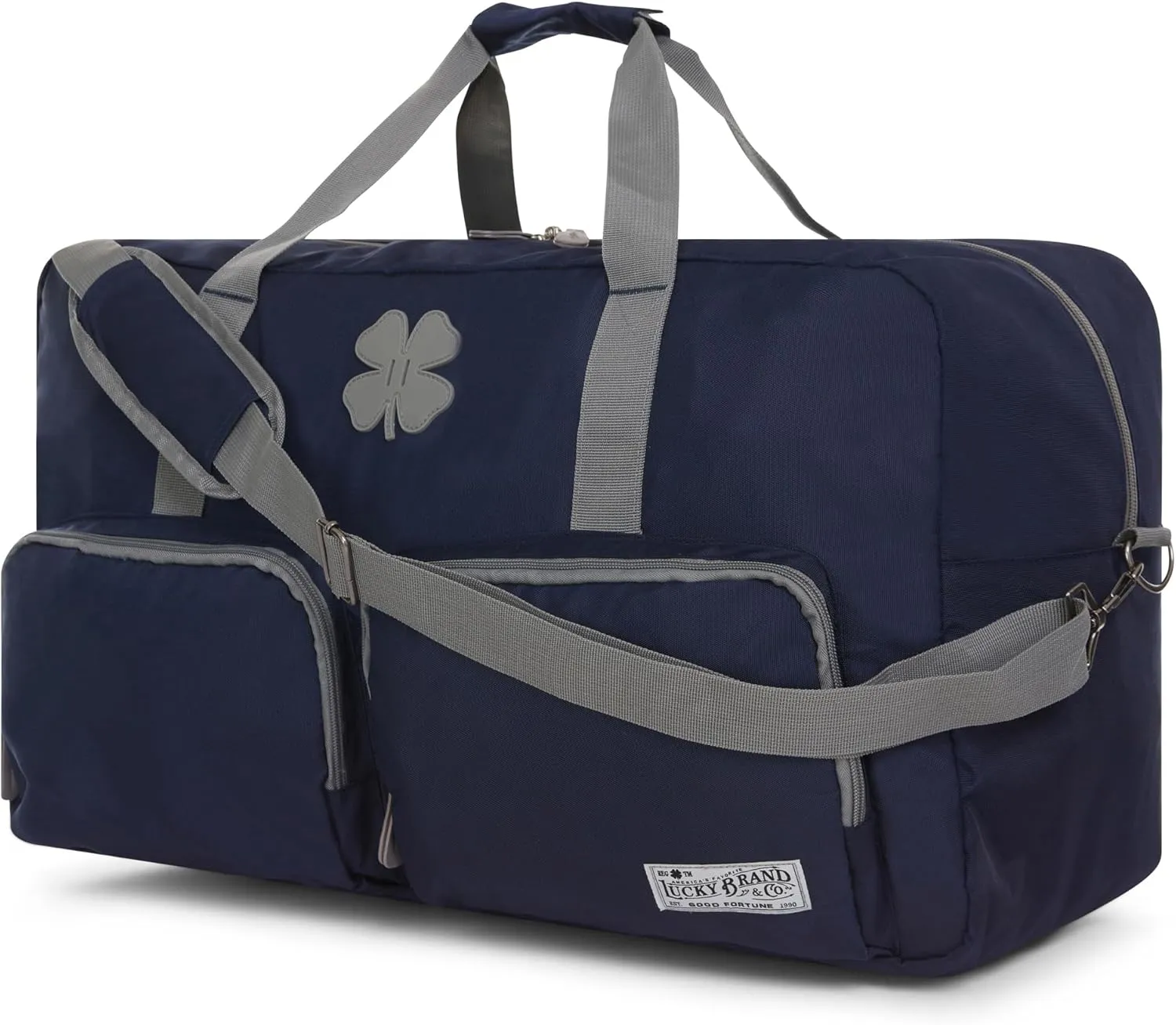 Lucky Travel Duffel Bags 85L, Gym Bag, Travel Bag & Large Duffle Bag for Men, Foldable Overnight Weekender Bags for Women & Men with Adjustable Shoulder Strap, Navy