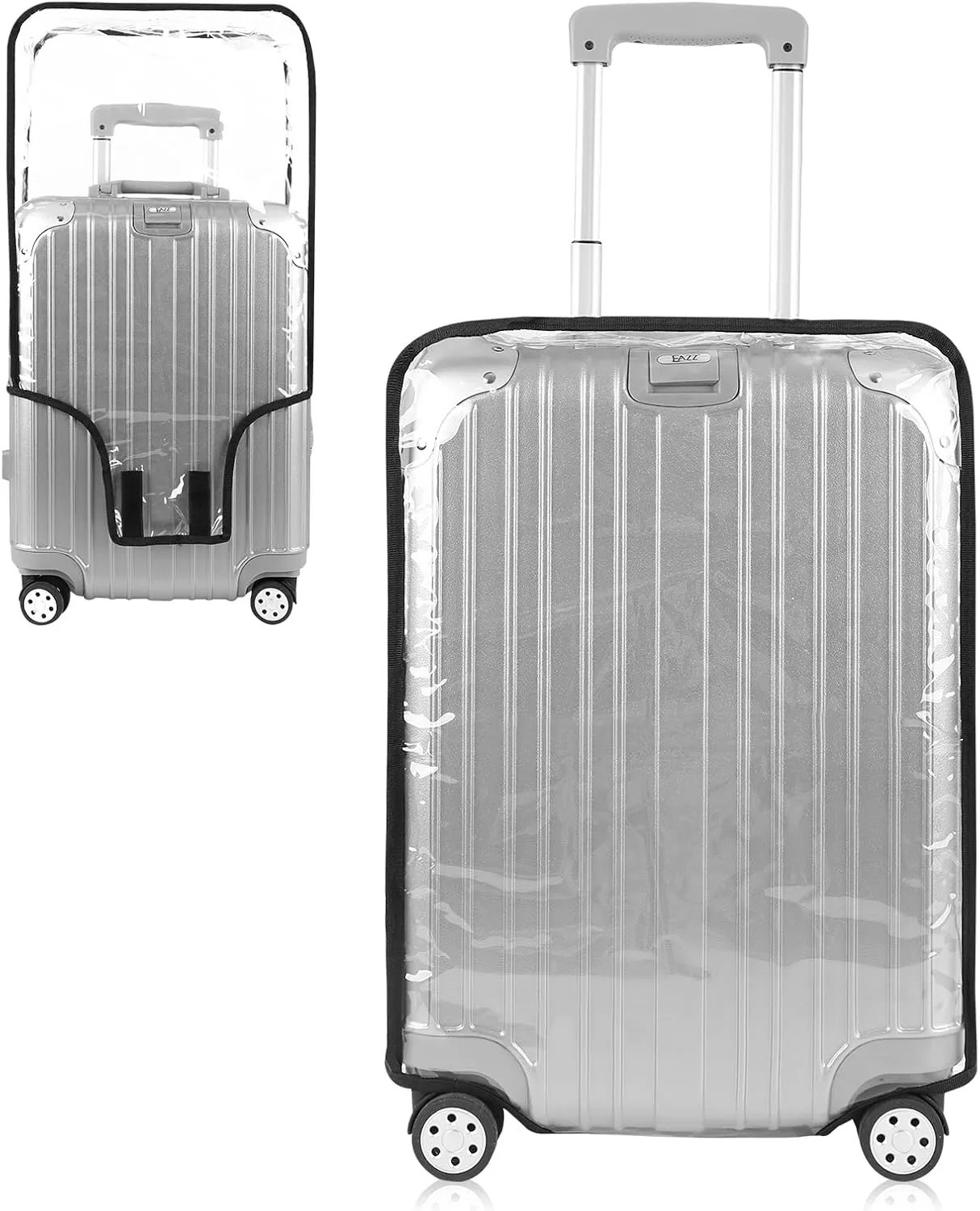 Luggage Cover Protectors PVC Clear 20, 22, 24, 26, 28,30 Inch, Suitcase Covers for Luggage, Transparent Heavy-Duty Waterproof Protector for Wheeled Suitcases, Luggage Cover Protector (24 Inch)