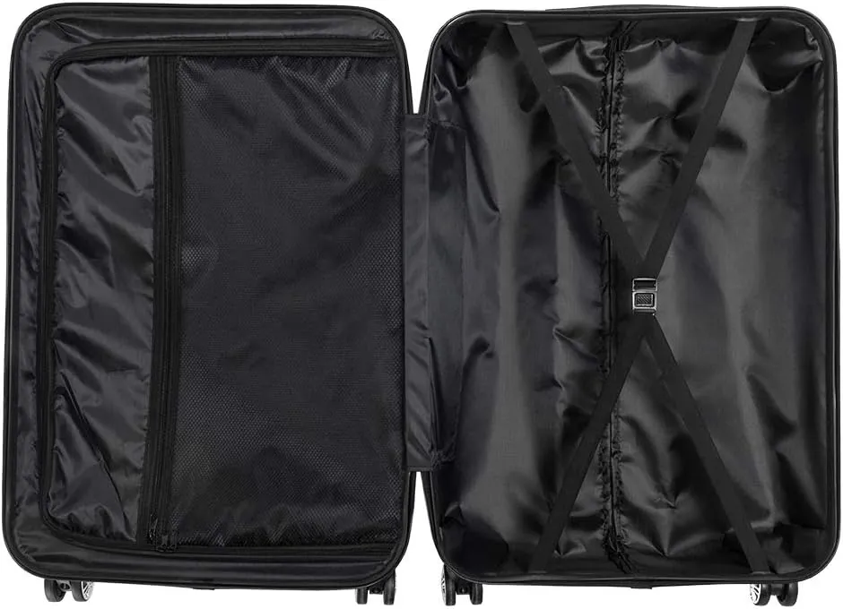 Luggage Sets 3 Piece Trolley Suitcase with TSA Lock,20 Inch 24 Inch 28 Inch Traveling Storage Luggage Sets with Spinner Wheels,Gray