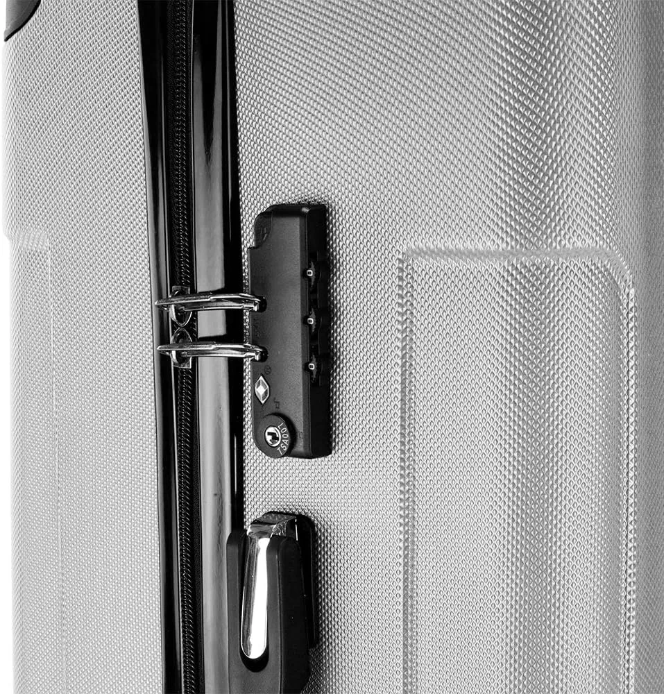 Luggage Sets 3 Piece Trolley Suitcase with TSA Lock,20 Inch 24 Inch 28 Inch Traveling Storage Luggage Sets with Spinner Wheels,Gray