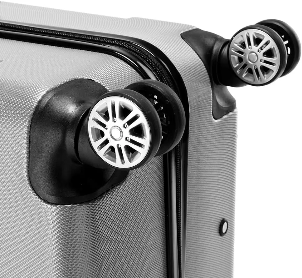 Luggage Sets 3 Piece Trolley Suitcase with TSA Lock,20 Inch 24 Inch 28 Inch Traveling Storage Luggage Sets with Spinner Wheels,Gray