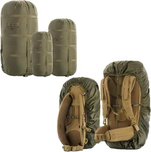 M-Tac Compression Stuff Sack for Sleeping Bag Bundle with M-Tac Waterproof Rain Cover