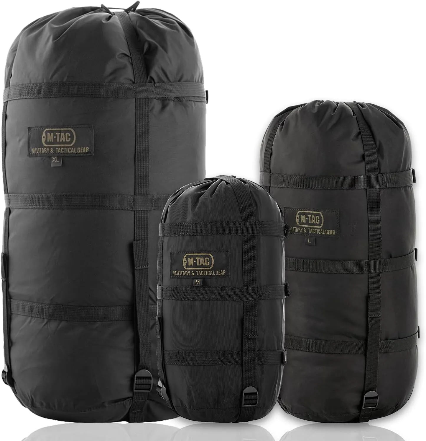 M-Tac Compression Stuff Sack for Sleeping Bag Military Water Resistant Compression Bag Lightweight Nylon Compression Sack for Travel, Camping, Hiking, Outdoor