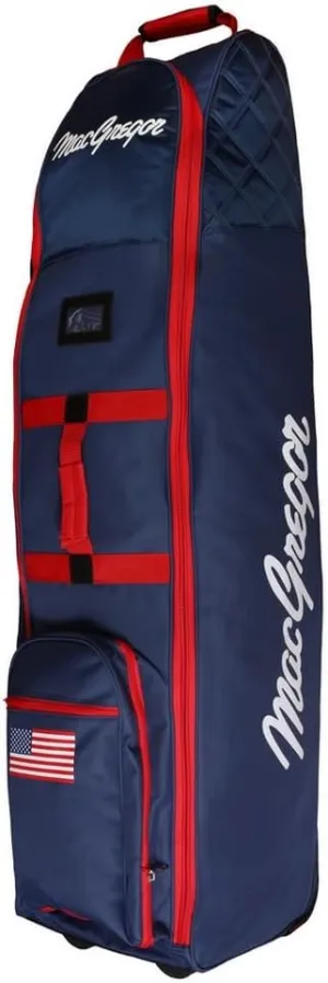 MacGregor Golf VIP Deluxe Wheeled Golf Travel Cover/Flight Bag, USA Flag