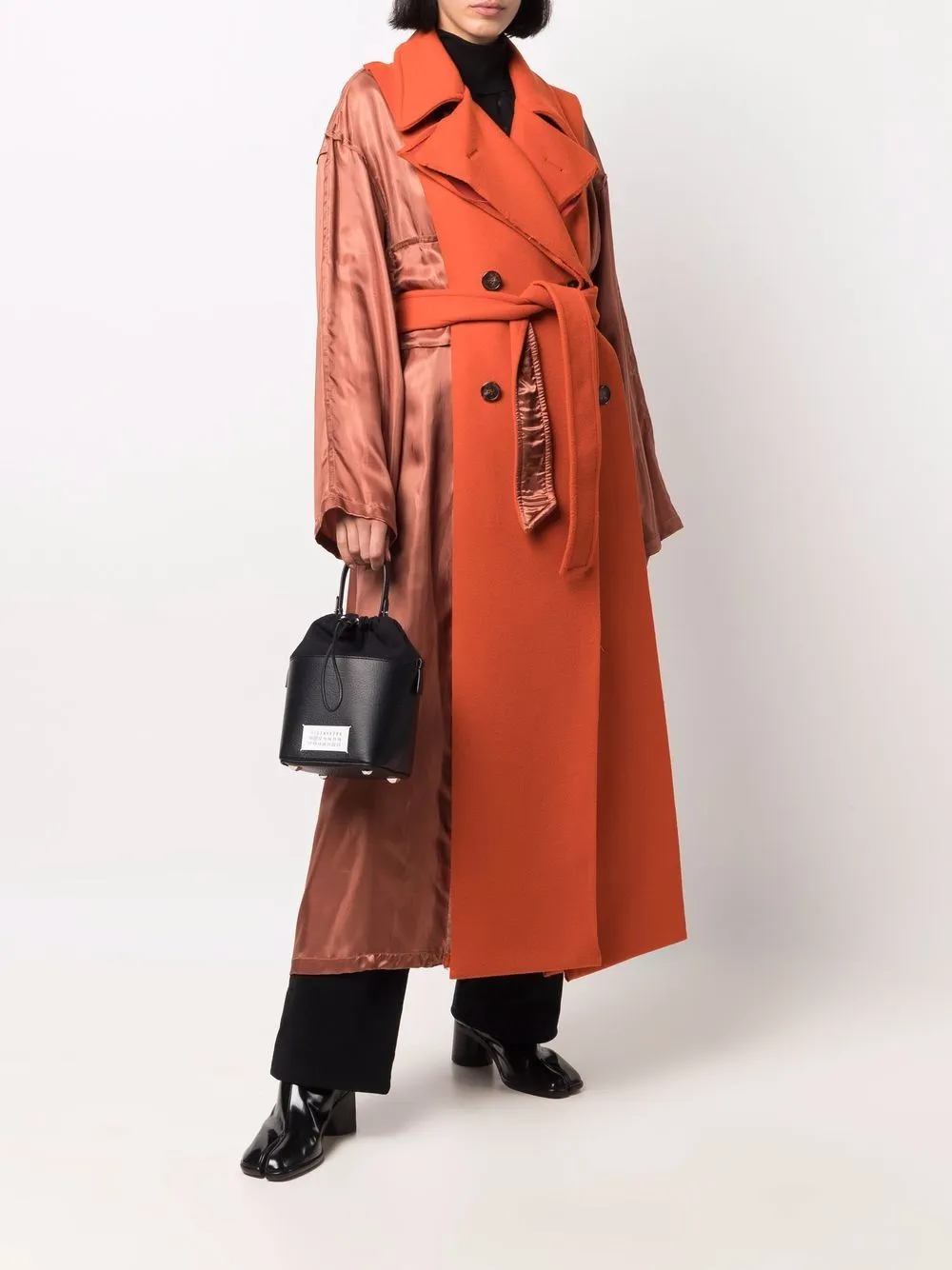 Maison Margiela 5 Ac Small Leather Bucket Bag