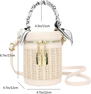 Makeup Bag Chic and Functional: Christmas Gifts for Women - Vintage Crossbody Handbag & Bucket Tote Bag!