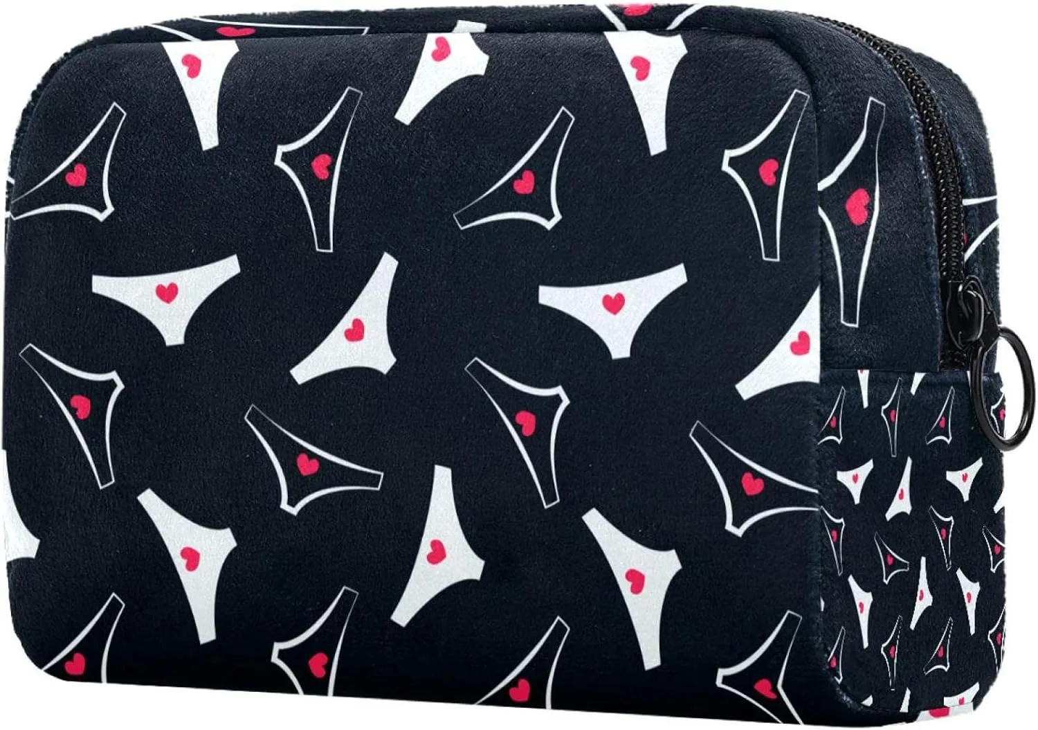 Makeup Organizer Bag, Female Panties Cute Pattern Pencil Case Cosmetic Storage Bag Portable Toiletry Pouch for Women, Men, Traveling, School
