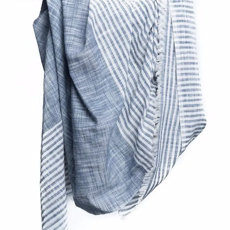 Malabar Natural Khadi Scarf Blue