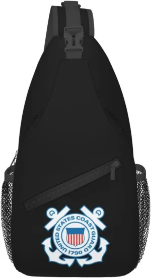 Mark of the U.S. Coast Guard Crossbody Bags For Women Men Chest Backpack Gym Shoulder Bag Travel Outdoor Sports Casual Crossbody Bags