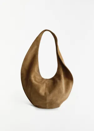 Market Suede Tote — Almond