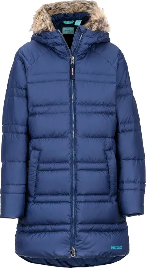 MARMOT Kid's Montreaux 2.0 Coat, Hooded Down Parka for Kids in Winter, Insulated and Water-Resistant, Arctic Navy, Small