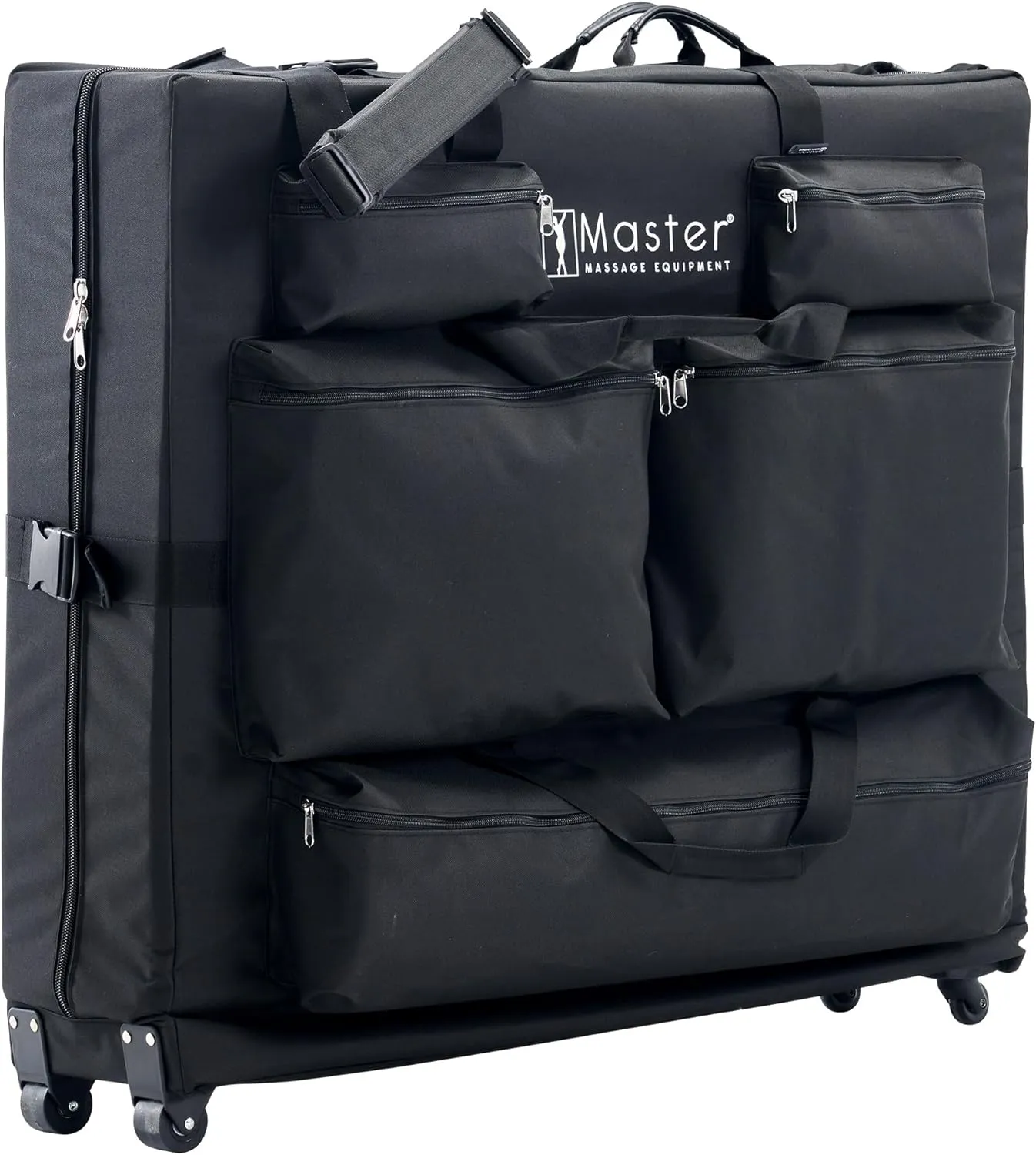 Master Massage Universal Size Wheeled Massage Table Carry Case with Wheels - Carrying Bag for Foldable Massage Bed with Castors-Fits 27” to 32” Width Folding Massage Tables - Black.