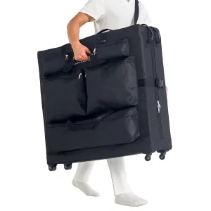 Master Massage Universal Size Wheeled Massage Table Carry Case with Wheels, Oversized Carrying Bag for Foldable Massage Bed with Castors-Fits 27” to 32” Width Folding Massage Table- Black.