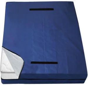 Mattress Bags for Moving and Storage,Waterproof Mattress Cover for Moving with Heavy Duty Handles, Strong Zipper, Reusable Mattress Storage Bag, Moving Supplies & Moving Bags,King Size,Navy