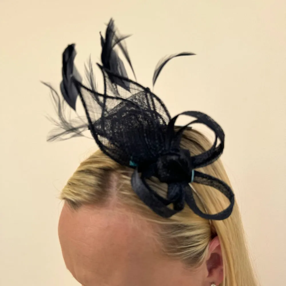 Max and Ellie BF3 Small Fascinator in Blues