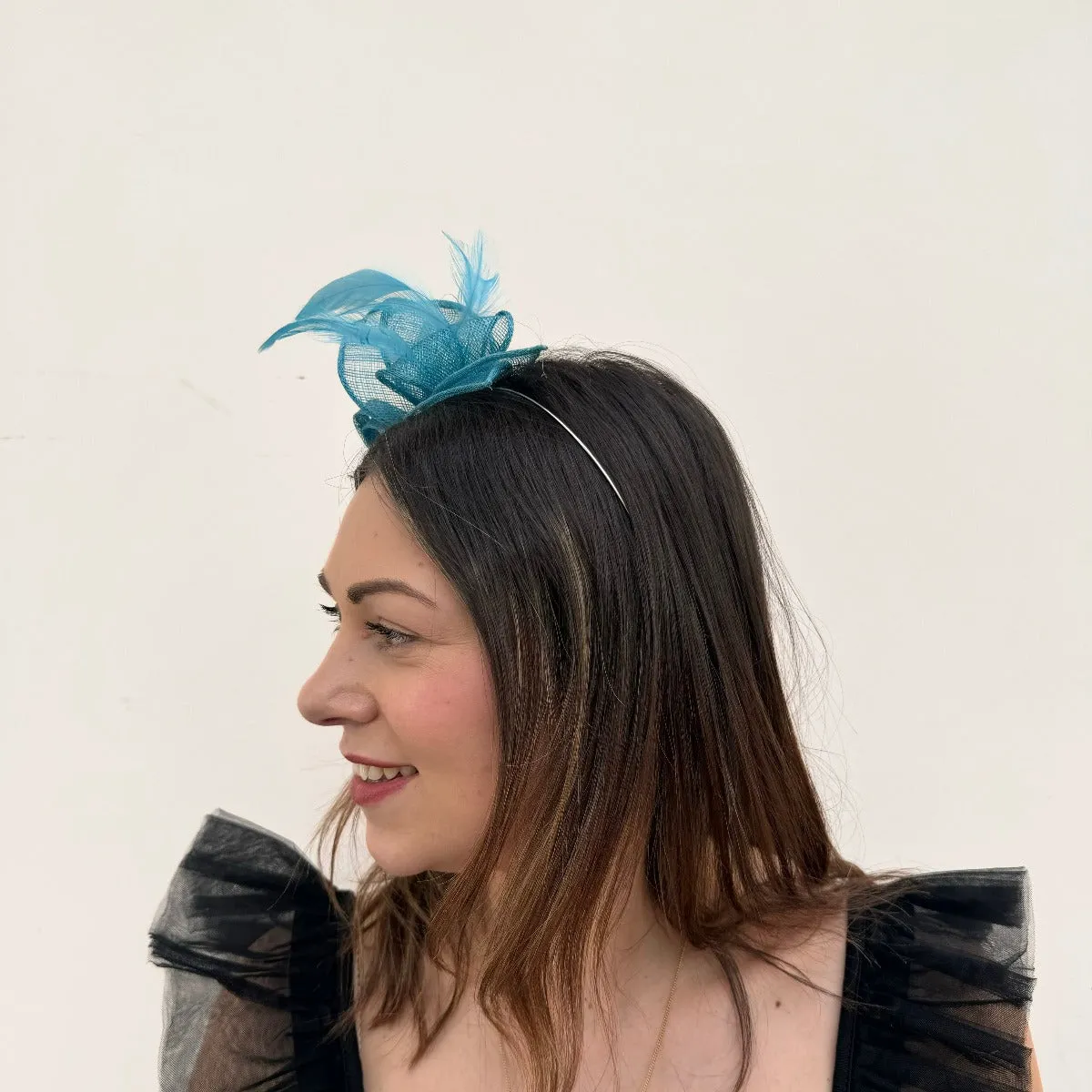 Max and Ellie BF3 Small Fascinator in Blues
