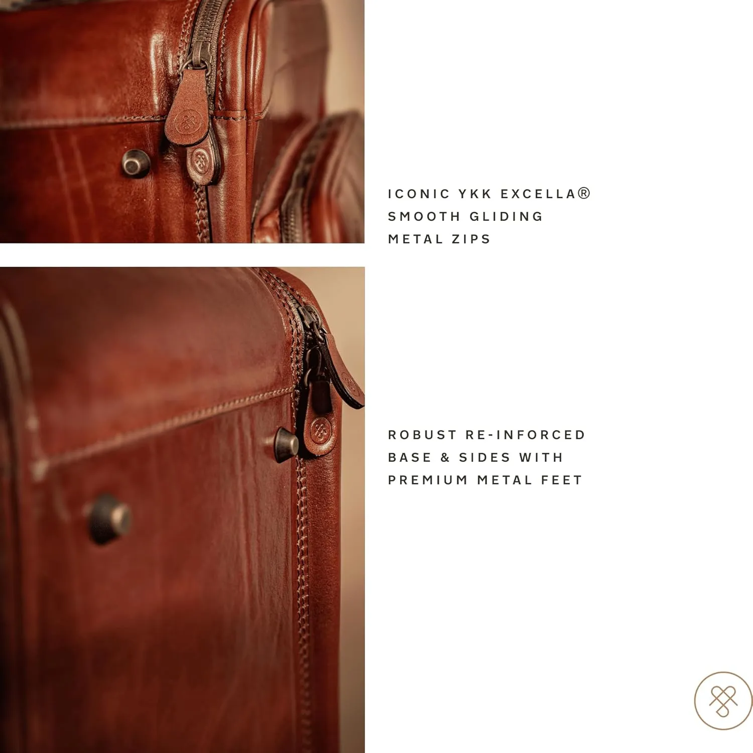 Maxwell Scott - Personalized Luxury Leather Wheeled Rolling Trolley Case Luggage - The Piazzale - Dark Brown