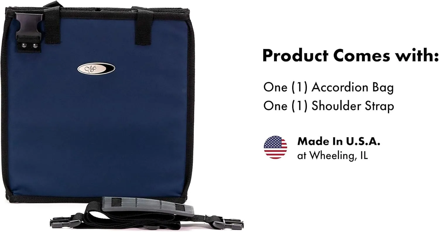MCY Accordion Bag Reusable Eco-Friendly Foldable Grocery Bag, 70L Capacity, Navy Blue, 13x13x25 inches