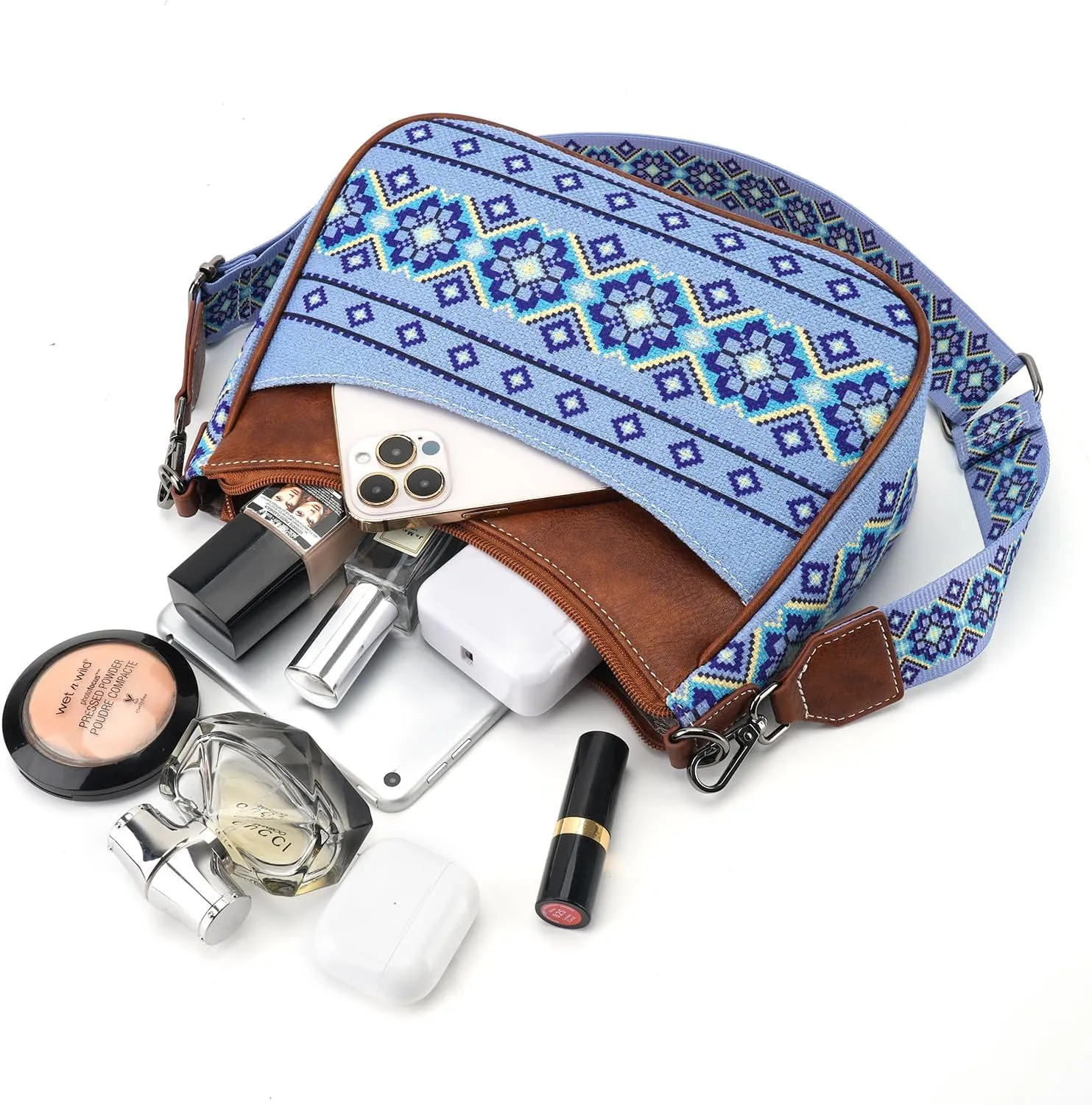 MEITRUE Leather Crossbody Bags for Women - Trendy Shoulder Handbags with Adjustable Strap
