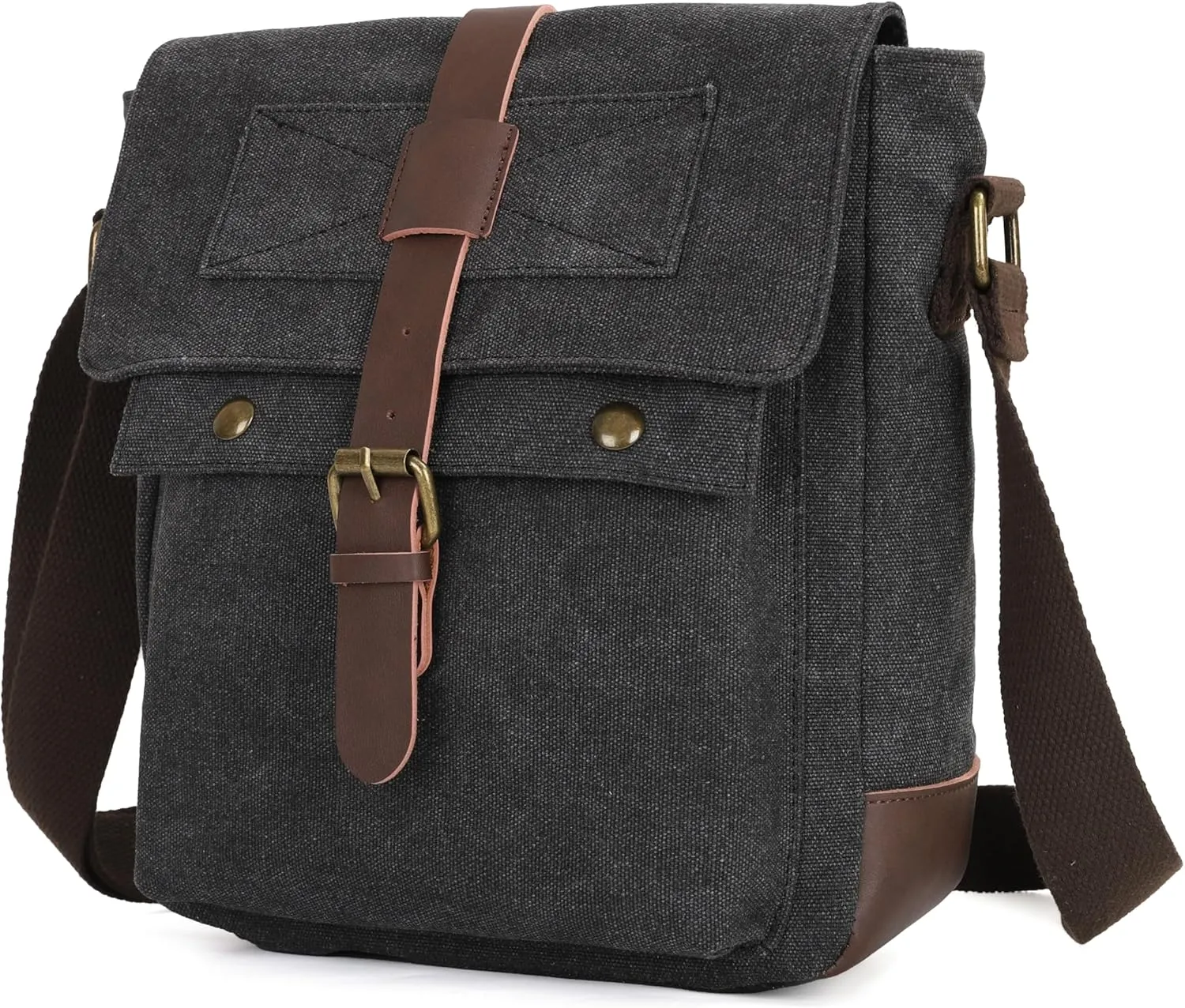 Men Small Canvas Crossbody Messenger Purse Shoulder Bag Small Vintage Satchel Travel Bags For Work Business Unisex