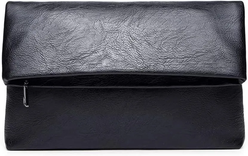 Men's Clutch Bag PU Leather Envelope Clutches Folded Male Business Purse Bags
