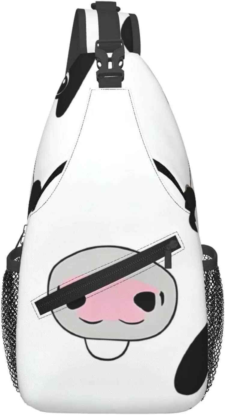 Men's Cross Chest Bag Diagonally(Dairy Cow), Crossbody Shoulder Bag Travel Hiking Daypack for Women
