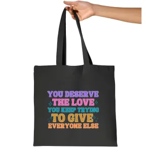 Mental Health Advocates Spread Positivity and Awareness for Anxiety and Chronic Illness Supporters Navy Black Multicolor Canvas Tote Bag
