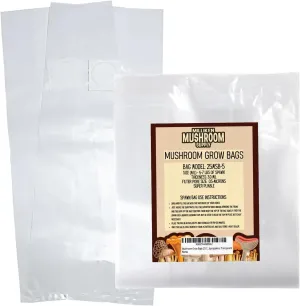 Milliken Mushroom Supply Mushroom Grow Bags | Medium/Large (8″ x 5″ x 19") Mushroom Grow Bags With 0.5-Micron Filter Patch