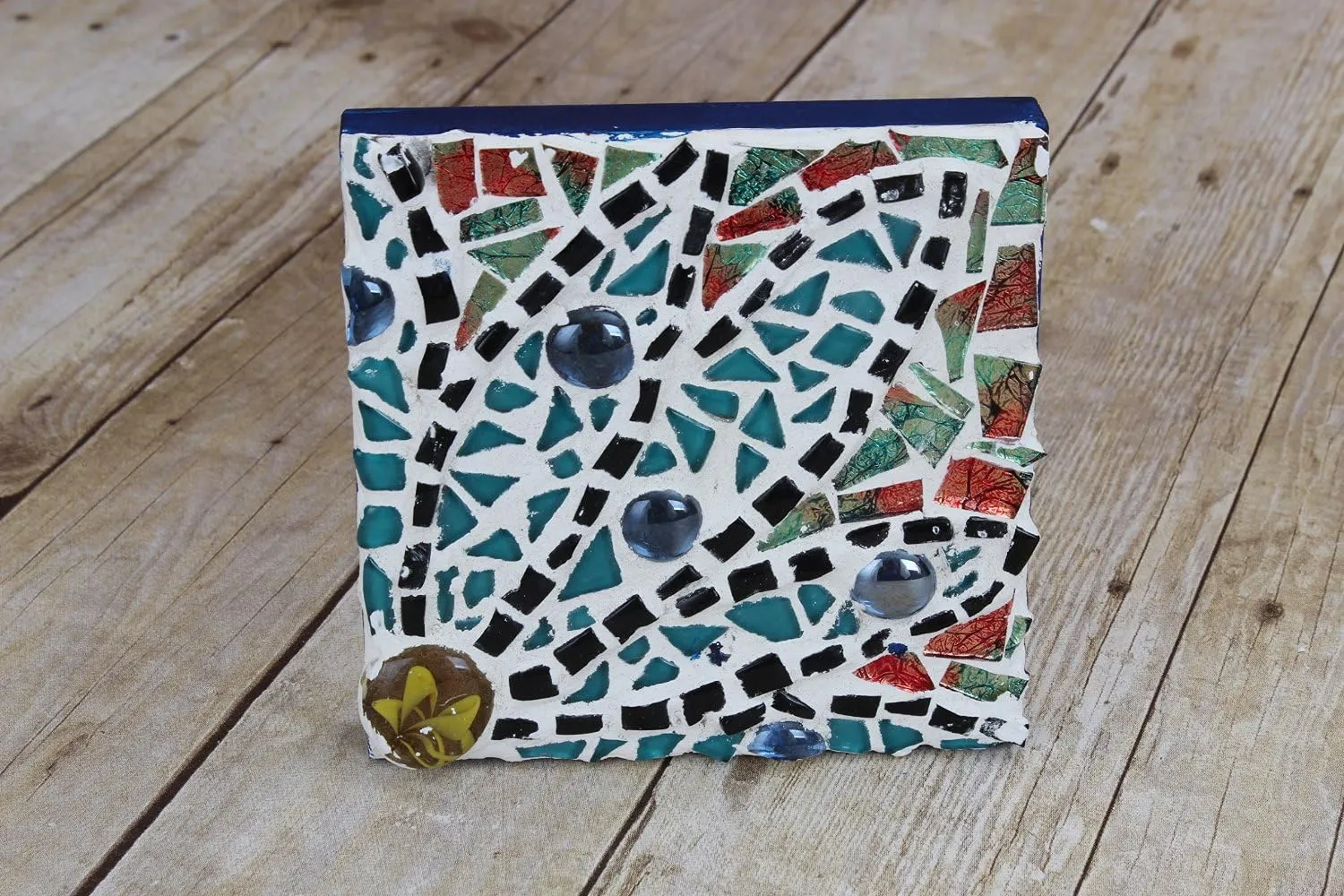 Milltown Merchants Smooth Mosaic Pieces (400-450 Per Bag), 1 Pound (16 oz.) (1 Pound, Blue-Green)