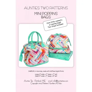 Mini Poppins Bag Pattern with Stays - Aunties Two