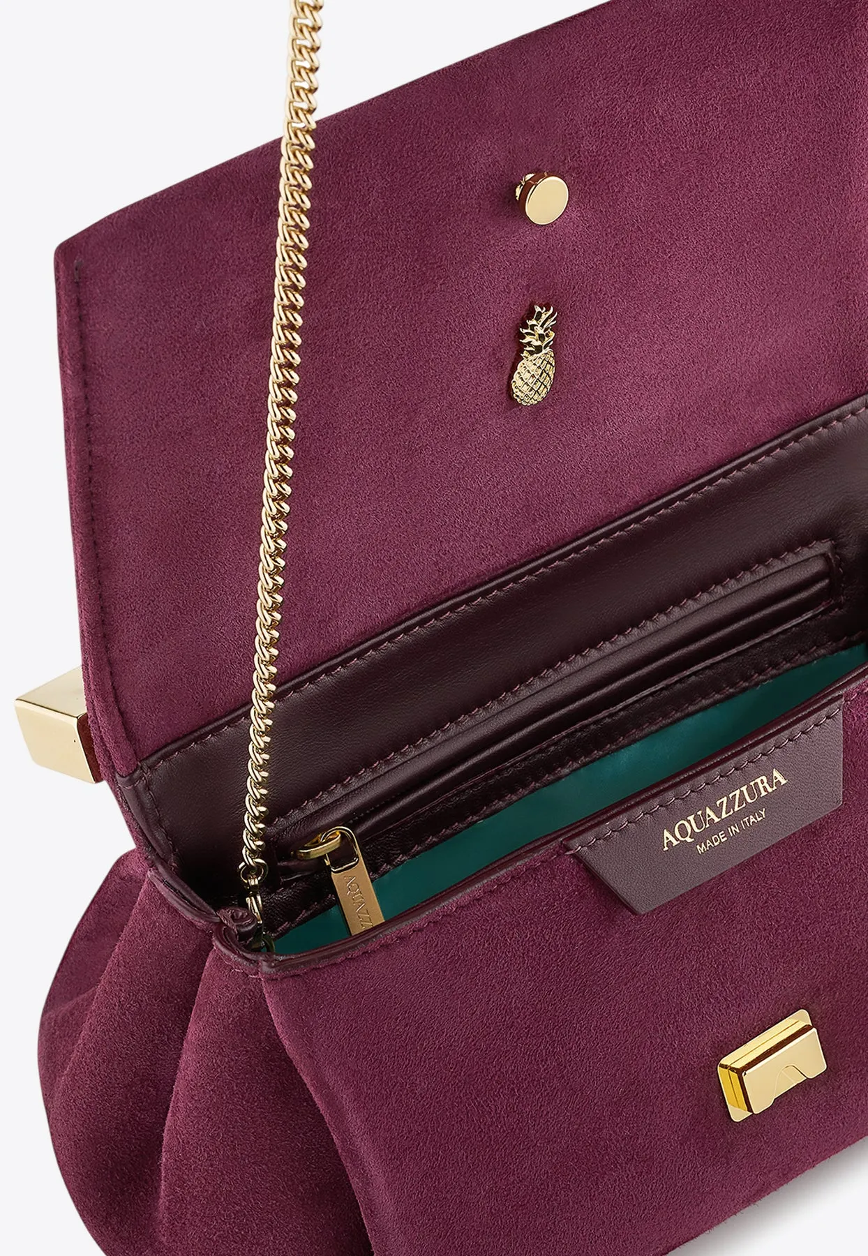Mini Twist Suede Clutch