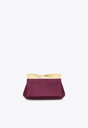 Mini Twist Suede Clutch