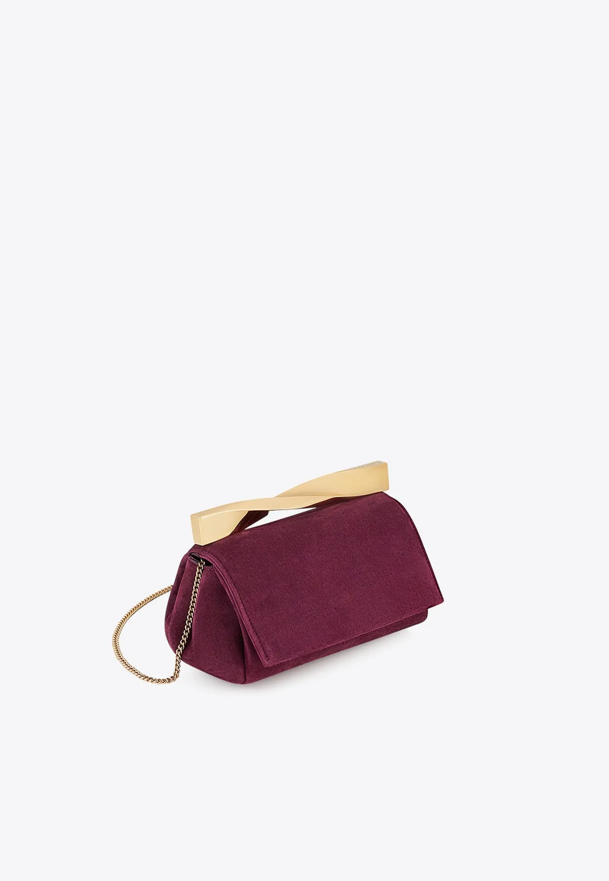 Mini Twist Suede Clutch