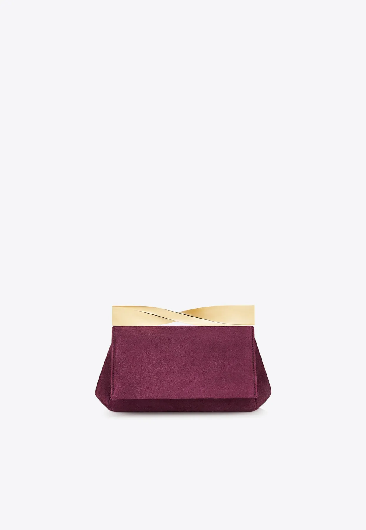 Mini Twist Suede Clutch