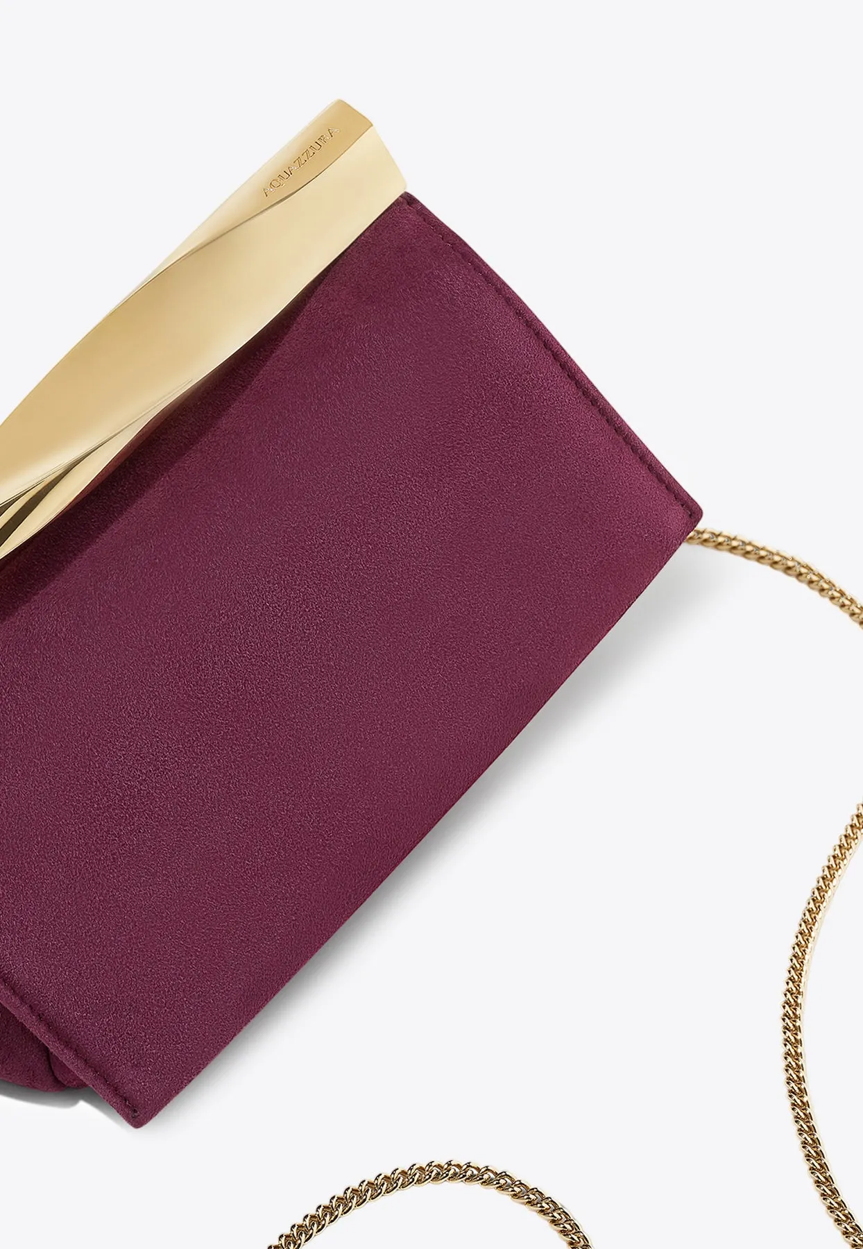 Mini Twist Suede Clutch