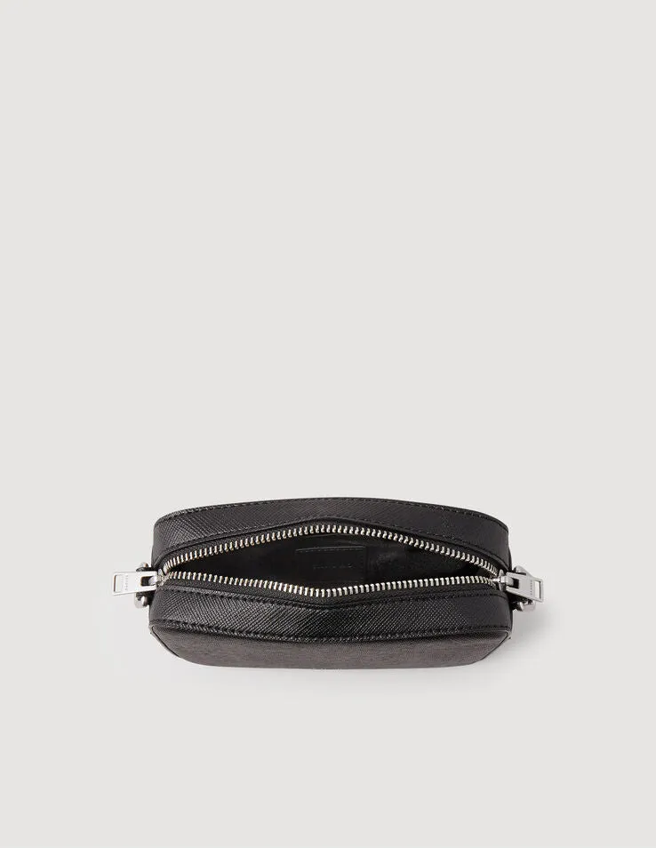 Minibag Hook Small Saffiano Leather Bag Black
