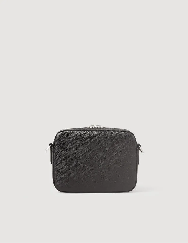 Minibag Hook Small Saffiano Leather Bag Black