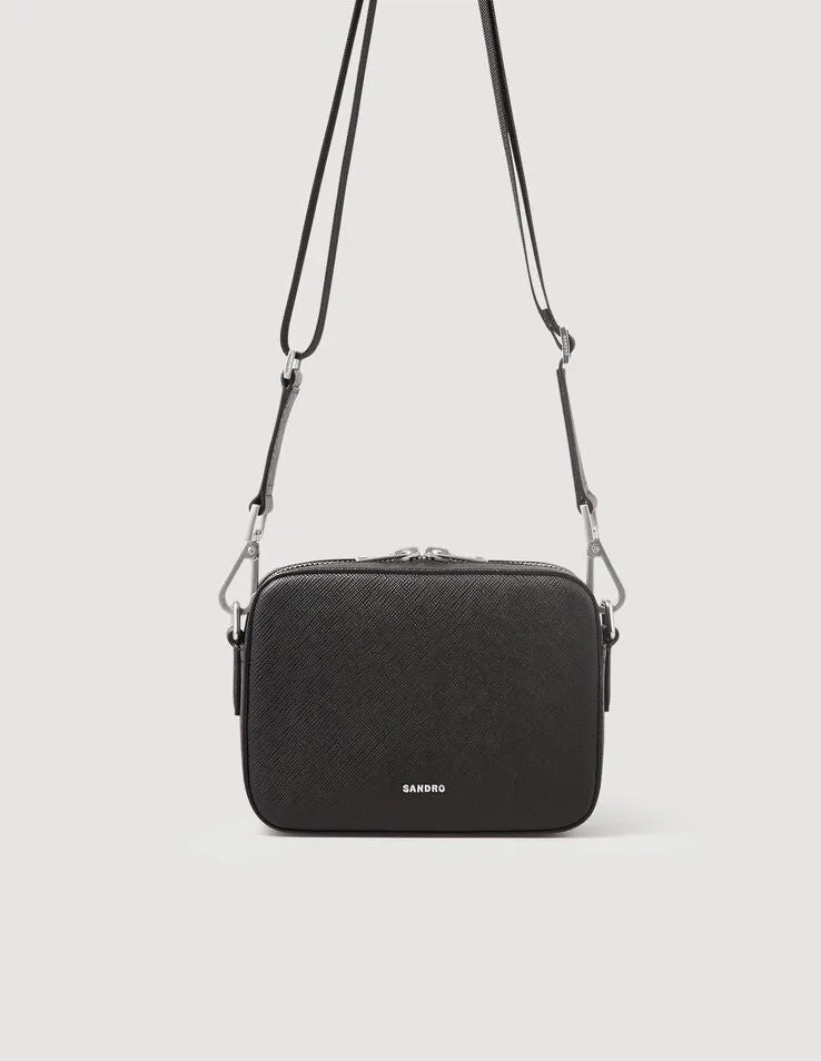 Minibag Hook Small Saffiano Leather Bag Black