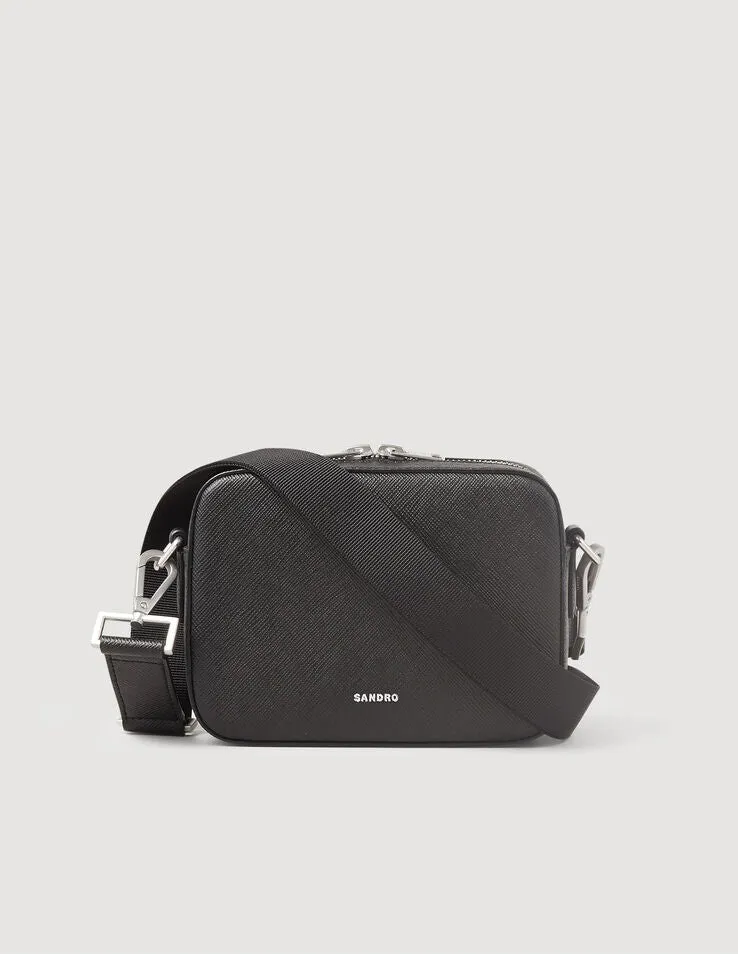 Minibag Hook Small Saffiano Leather Bag Black