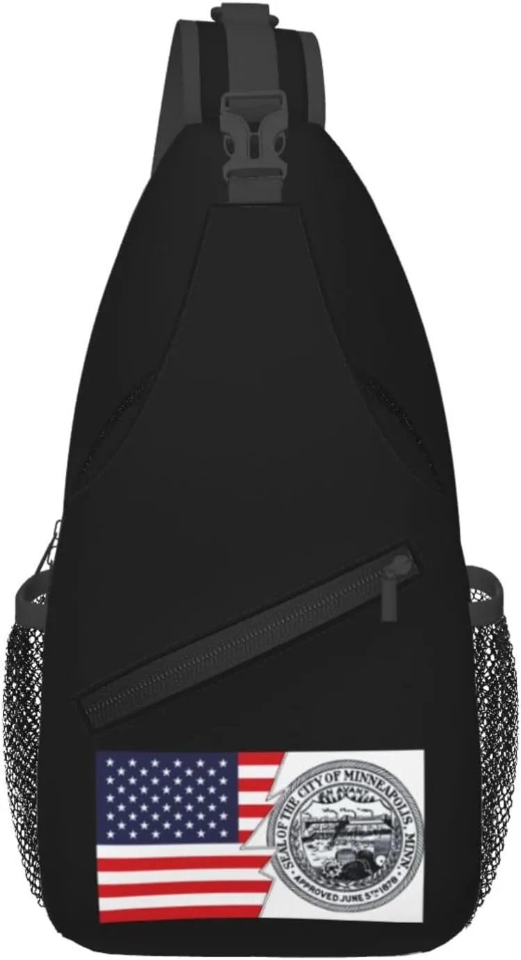 Minneapolis Seal And America Crossbody Bags For Women Men Chest Backpack Gym Shoulder Bag Travel Outdoor Sports Casual Crossbody Bags