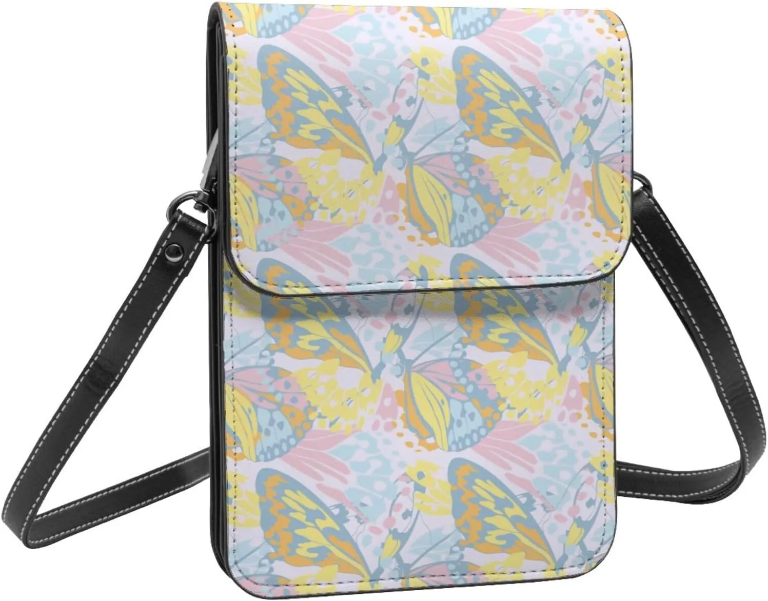 Mmm Fight Womens Crossbody Bags Deer Pattern Phone Bag Wallet Purses Adjustable Strap